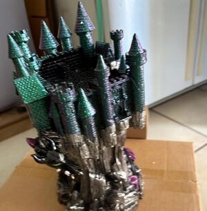 Maleficent Dragon Castle Pedestal 3 wick candle holder
